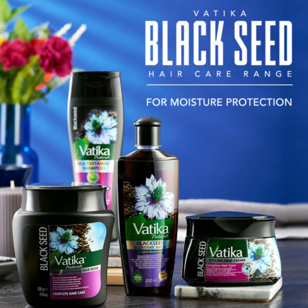 Vatika Herbal Black Seed Enriched Hair Oil for Complete Hair Care 200ml (Set of 6)