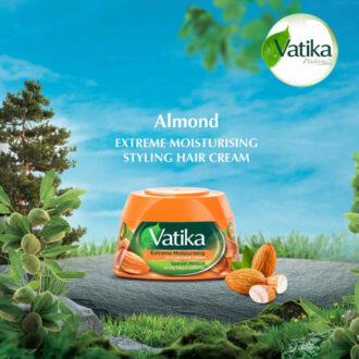 Vatika Hair Cream Extreme Moisturizing, Treated Hair, Scalp Hydrating Moisturizer, for Men and Women with All Hair Types 140ml (Set of 3)