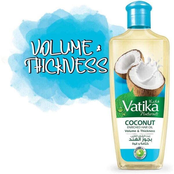 Dabur Vatika Naturals Enriched Hair Oil - Natural Moisturizing, Strengthening and Hair Oil for Healthy Scalp, Nourishing Hair Oil for Soft, Manageable, Smooth and Silky Hair From Root to Tip (Coconut) 200ml Set of 6