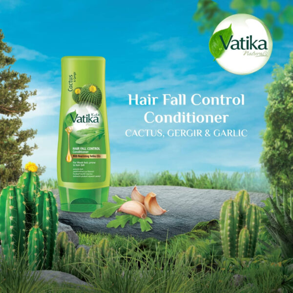 Vatika Conditioner Hair Fall Control, Natural Moisturizing Hair Conditioner for Women, All Hair Types, Scalp Hydrating Moisturizer, 200ml Wild Cactus (Set of 3)