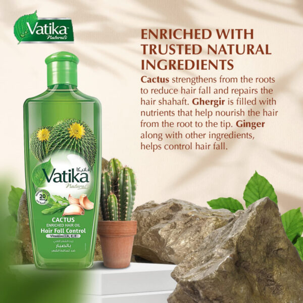 Dabur Cactus Hair Oil Natural Moisturizing, Strengthening & Hair Oil Serum for Healthy Scalp, Nourishing Hair Oil for Soft, Manageable, Smooth & Silky Hair, 200ml (Set of 6)