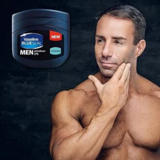 Vaseline Men Petroleum Jelly Cooling 45ml Cooling Sensation, Help to Lock in Moisture 68907679 (Set of 3)