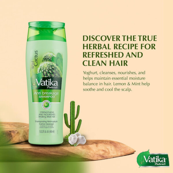 Vatika Shampoo Nourish and Rejuvenate Hair, Strengthening & Moisturizing Hair Cleanser for Curly Hair, Damaged Hair, All Hair Types 200ml