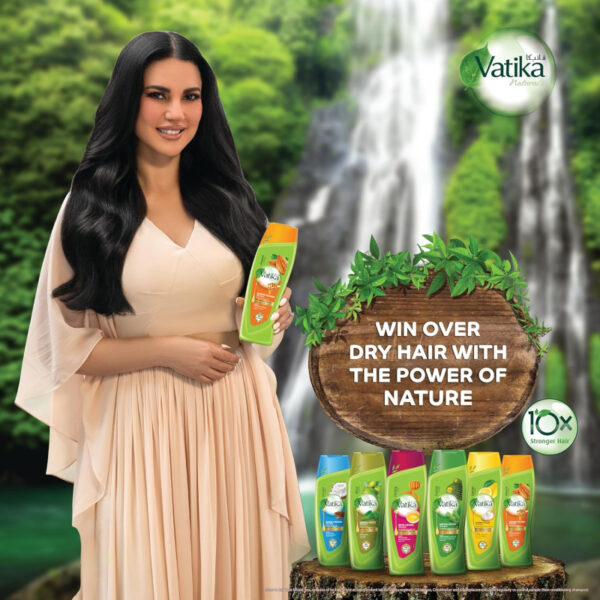Vatika Shampoo Moisture Treatment Natural & Herbal, Enriched with Almond & Honey, for Dry & Frizzy Hair 200ml