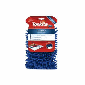 Tonkita Curly Dust & Wash Flat Mop Refill, Deep Removal of Dirt, Stains or Spills from Parquet, Marble, Laminate, Wooden and Tiled Flooring TK790R Set of 2