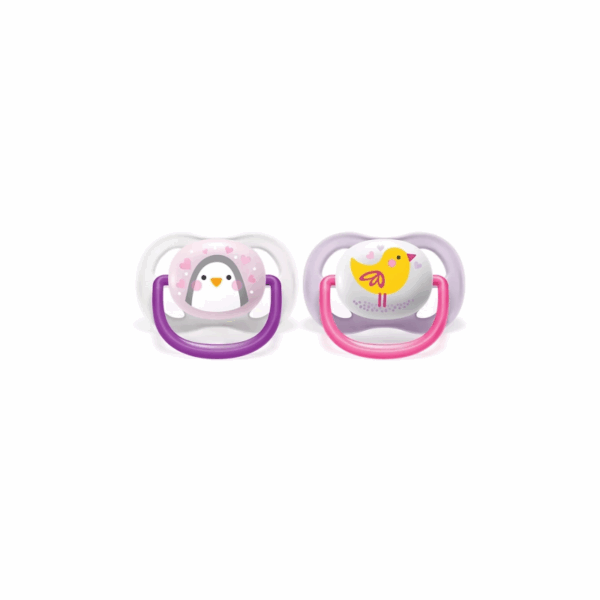 Philips Avent Soother Ultra Air Animals for Girl 0-6m 2's 080/06