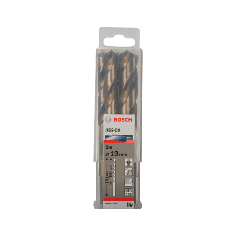 Bosch Twist Drill Spiralbohrer HSS CO 5 x 13mm 2608585905