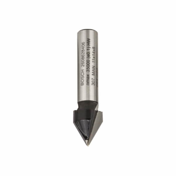 Bosch V-Grovee Bit 8mm, 11 x 14 x 45mm 2608628406