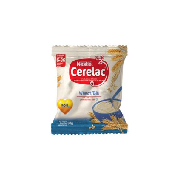 Nestle Cerelac Infant Cereal with Milk, NR Wheat, Contains High Level of Iron, 50g Sachet (Set of 3)