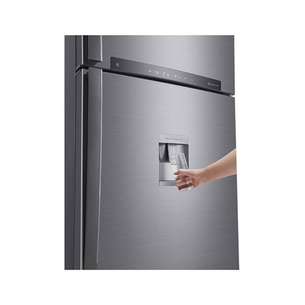 LG Refrigerator 509L Double Door with Water Dispenser, HygieneFresh, Linear & DoorCooling Technology, ThinQ Silver GN-F702HLHU