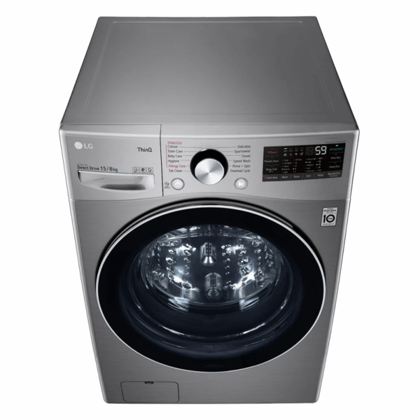 LG Washing Machine 15kg & 8kg Dryer with Artificial Intelligent Direct Drive Front Load F0L9DGP2S