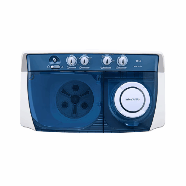 LG Washing Machine 16kg TwinTub Manual Washer with Roller Jet Pulsator, 3 Wash Program, Wind Jet Dry P1961RWPT