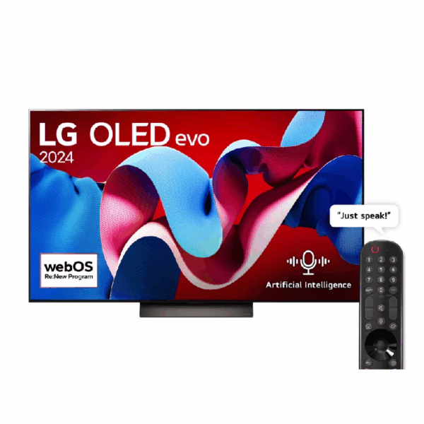 LG 55" OLED evo UHD 4K Smart TV with HDR, AI Sound Pro, Magic Remote, WebOS, Smart AI ThinQ OLED55C46LA