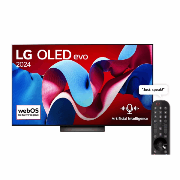 LG 83" OLED UHD 4K Smart TV evo C4 with AI Magic Remote, Dolby Atmos & Vision, HDR10, Filmmaker Mode, webOS24 OLED83C46LA
