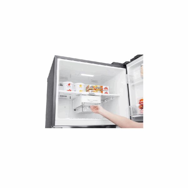 LG Refrigerator 438L Double Door Top Freezer Linear Cooling, Door Cooling, Fresh 0 Zone, Smart Inverter Linear Compressor, Hygiene Fresh, Smart ThinQ, Platinum Silver GL-T652HLCM