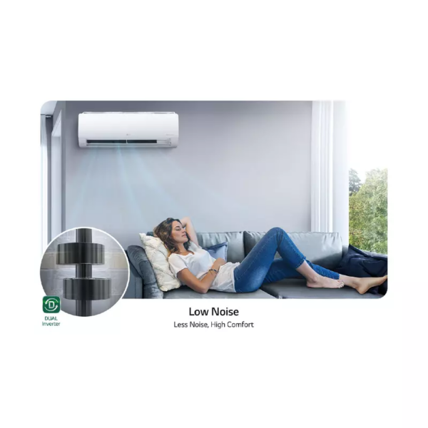 LG Wall Split Air Conditioner 12000BTU, 4 Way Up & Down Air Flow, Fast Cooling, Energy Saving, Less Noise, DUAL Inverter Compressor, R410A, S4NQ12JAQAL