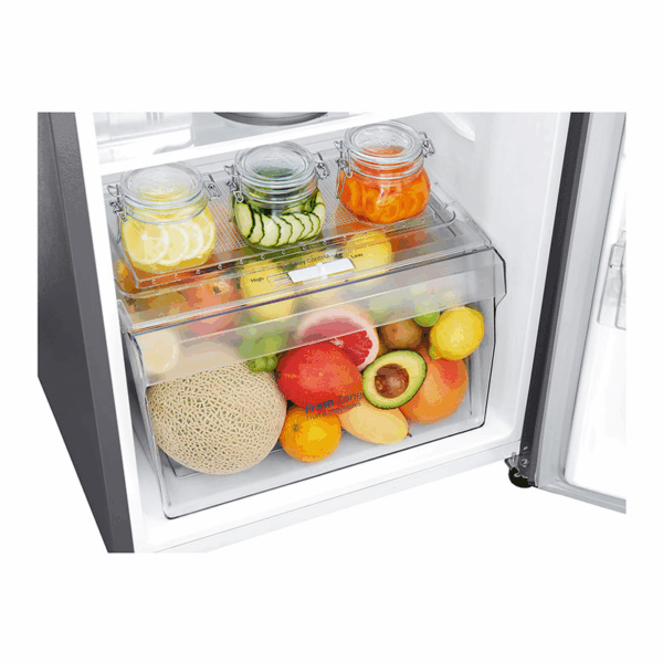 LG Refrigerator 234L Double Door, Top Freezer with Inverter Linear Compressor, Multi Air Flow Silver GC-252SLBB
