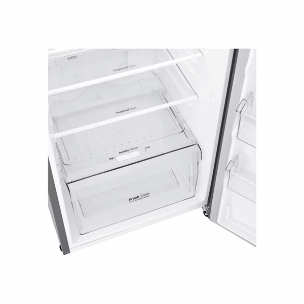 LG Refrigerator 234L Double Door, Top Freezer with Inverter Linear Compressor, Multi Air Flow Silver GC-252SLBB