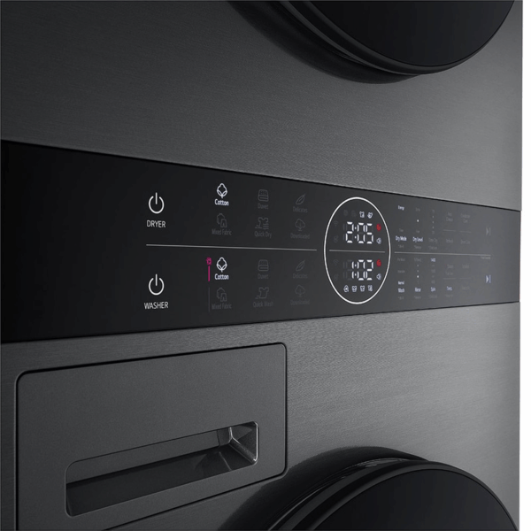 LG WashTower 13kg Washer 10kg Dryer with AI Direct Drive™, Turbo Wash 360, Smart ThinQ WT1310PB