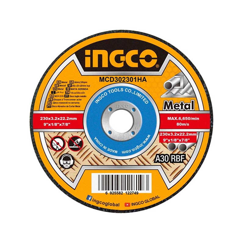 Ingco Abrasive Metal Cutting Disc 230mm/9" MCD302301HA