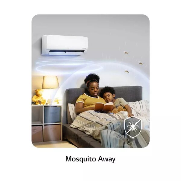 LG Wall-Mount Split Air Conditioner - 18,000 BTU, DUAL Inverter Compressor™, Gen Mode+™, Mosquito Away, Energy Saving, Faster Cooling, S4-Q18KL28E