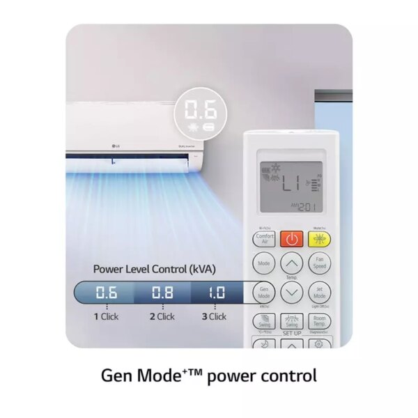 LG Wall-Mount Split Air Conditioner - 18,000 BTU, DUAL Inverter Compressor™, Gen Mode+™, Mosquito Away, Energy Saving, Faster Cooling, S4-Q18KL28E