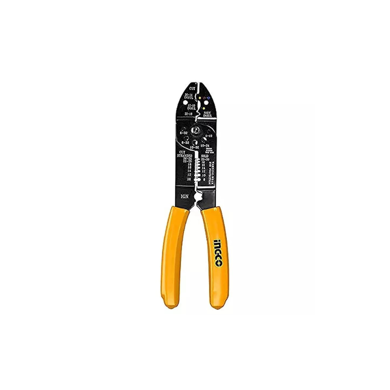 Ingco Wire Stripper 8.5"/215mm with Sharp Edge, Push Down Wire Function HWSP851