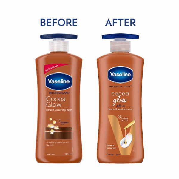 Vaseline Intensive Care Body Lotion Cocoa Glow 400ml (Set of 3pcs)