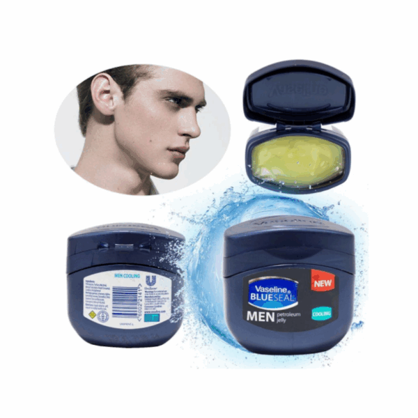 Vaseline Men Petroleum Jelly Cooling 95ml Cooling Sensation, Help to Lock in Moisture 68912105 (Set of 3)