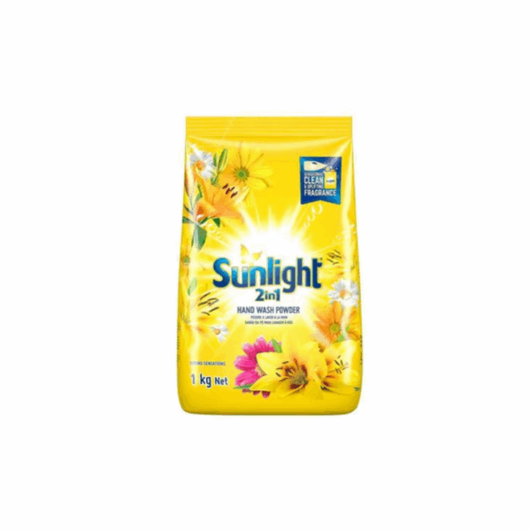 Sunlight Detergent Powder Destiny Yellow 1kg Advanced Stain Removal, Outstanding Whiteness, Long-lasting Freshness 68736727 (Set of 3)