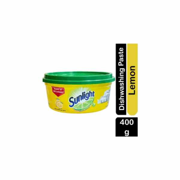 Sunlight Dish Washing Paste 400g Sparkling Clean, Eco-Friendly and Time-Saving 68921009 (Set of 3Pcs)