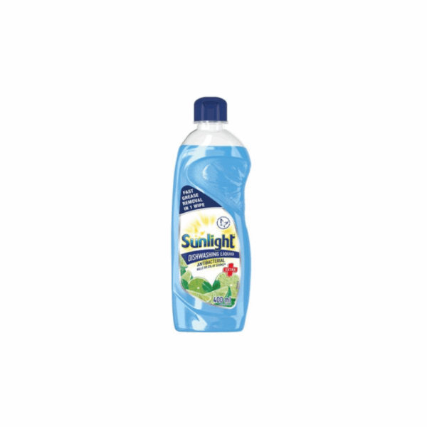 Sunlight Dish Washing Liquid Antibacterial 400ml Sparkling Clean, Eco-Friendly and Time-Saving 68665661 (Set of 3Pcs)