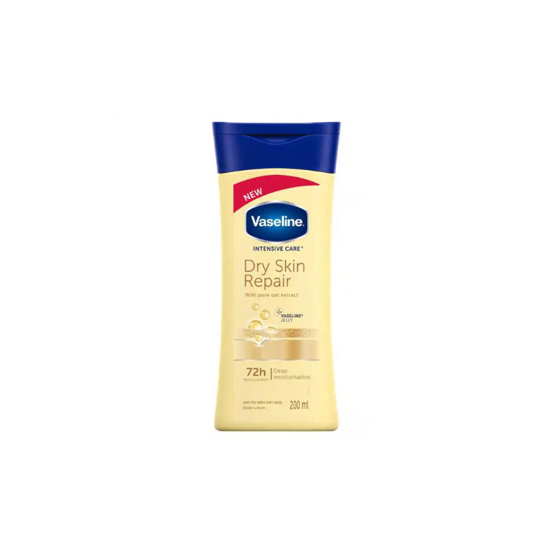 Vaseline Body Lotion Intensive Care Dry Skin Repair 200ml Pure Oat Extract, 72hr Moisturisation, Lock in Moisture 67315956 (Set of 3)