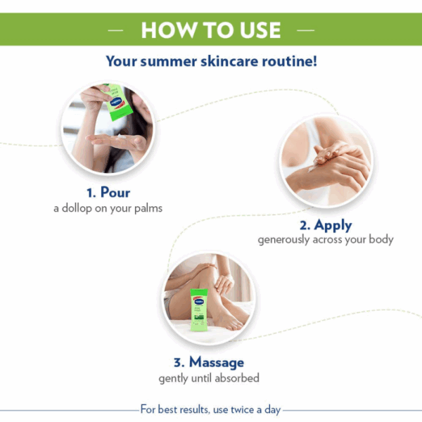 Vaseline Body Lotion Intensive Care Aloe Soothe 200ml Non Sticky Lotion, Featherlight Formula with Non Greasy Feel 67315968 (Set of 3)