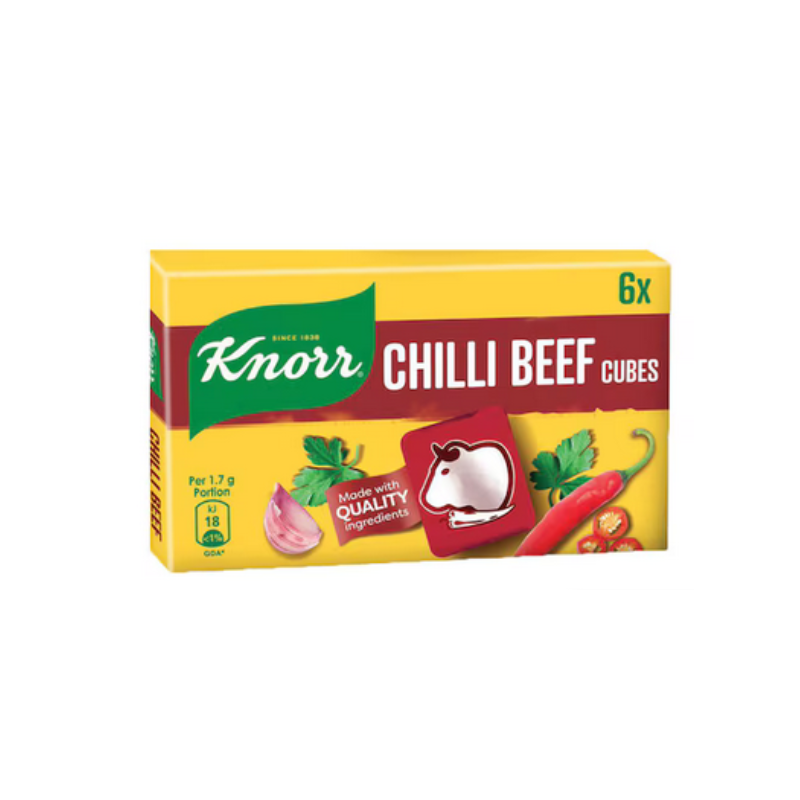 Knorr Chilli Beef Cubes 8g For Delicious Meals Full of Flavour 69748849 (Set of 3Pcs)