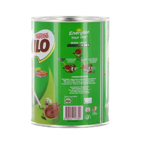 Nestle Milo Chocolate Malt Drink Powder, Active-Go Chocolate, Low GI, Source of Protein, 8 Vitamins & Minerals, 400g Tin