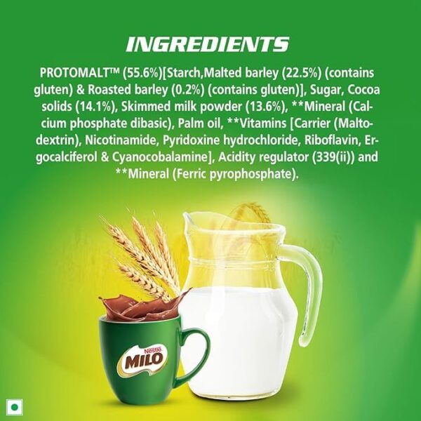 Nestle Milo Chocolate Milk Powder Active-Go, Low GI, Source of Protein, 8 Vitamins & Minerals, 100g Tin