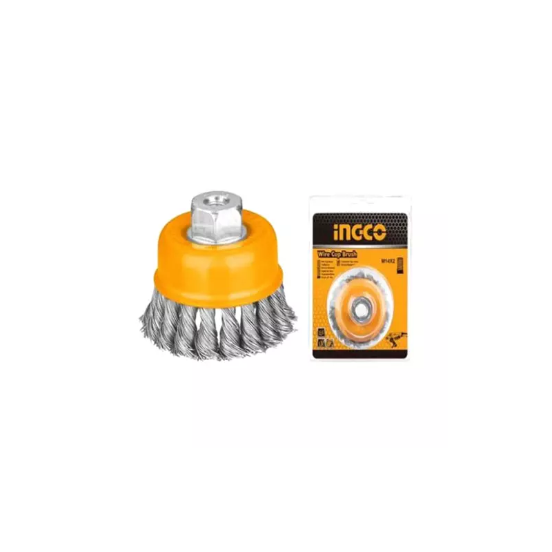 Ingco Twist Wire Cup Brush with Nut 100mm WB21002