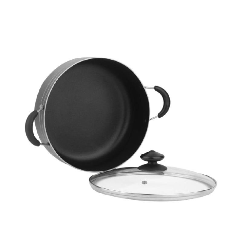 Orange Cook & Serve Non-Stick Casserole 26cm 4.5L with Glass Lid ONSC037