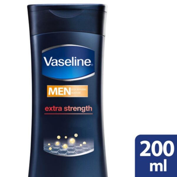 Vaseline Men Body Lotion Extra Strength 200ml 3in1 Lotion for Dry Skin Provides Healing Moisture for Healthy-Looking Resilient Skin 69735263 (Set of 3)