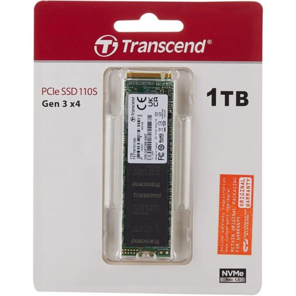 Transcend 1TB M.2 2280 Pcle Gen3X4 M-Key QLC DRAM Less TS1TMTE110Q