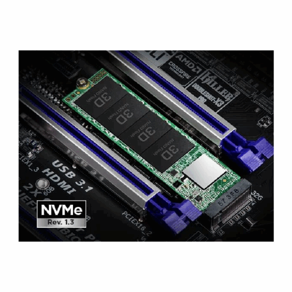Transcend Internal PCIe SSD 2TB, Up to 2,500MB/s Speed, M.2 SSD (2280), NVMe Standard, Gen3 x4 3D TLC, 3D NAND Flash, Unmatched Reliability TS2TMTE110S