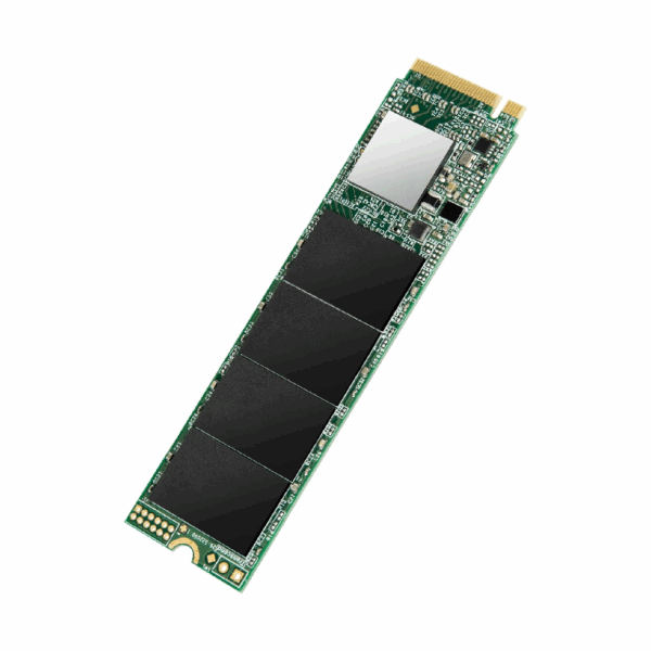 Transcend Internal SSD 512GB, M.2 2280, PCIe Gen3x4, M-Key, 3D TLC, DRAM-less, RAID Engine and LDPC, Dynamic Thermal Throttling Mechanism TS512GMTE110S