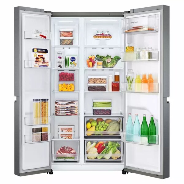 LG Refrigerator 664 LTR, Side by Side, Premium Black GC - B257KQJW