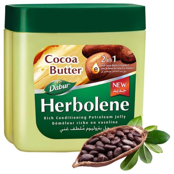 Dabur Herbolene Petroleum Jelly Enriched With Cocoa Butter And Vitamin E For Dry and Rough Skin 225ml (Set of 3)