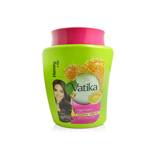 Vatika Hot Oil Treatment Nourishment Hot Oil, Deep Hydration, and Transformation for Dry, Damaged, and Thick Hair, Enriching Care for Vibrant Hair, Infused with Honey & Egg Goodness 1kg (Set of 3)