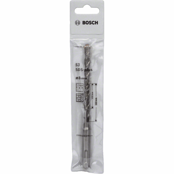 Bosch SDS-Plus Hammer Drill Bit 1 x 08 x 100 x 160mm 2608680270