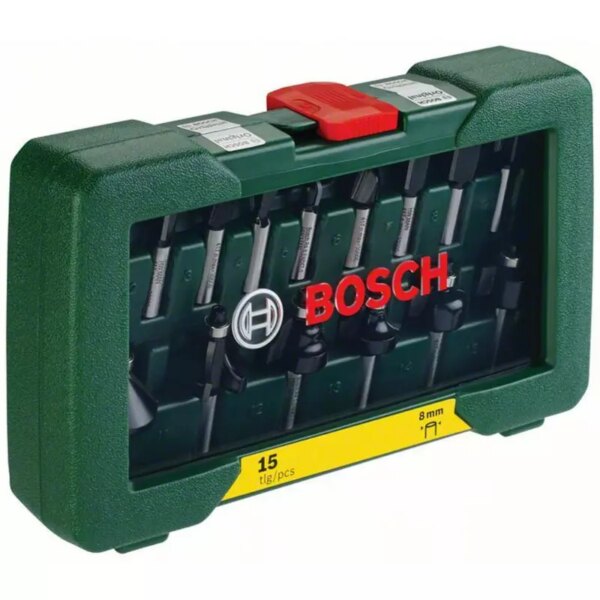 Bosch Router Bits Promoline Set 8mm 15 Pcs 2607019469