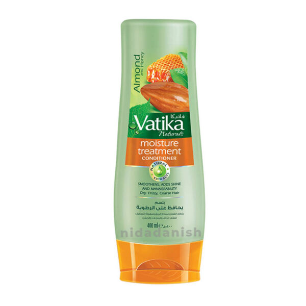 Vatika Conditioner Moisture Treatment, Enriched with Almond & Honey, Deep Nourishment, for Dry and Frizzy Hair 200ml (Set of 3)