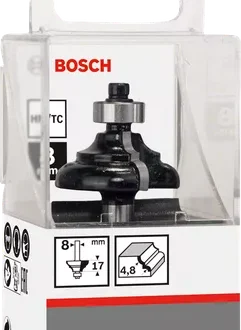 Bosch Edge Forming Bit 8mm, 4.8 x 9.5 x 14 x 57mm 2608628396